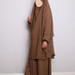 mocha brown girls 2 piece jilbab