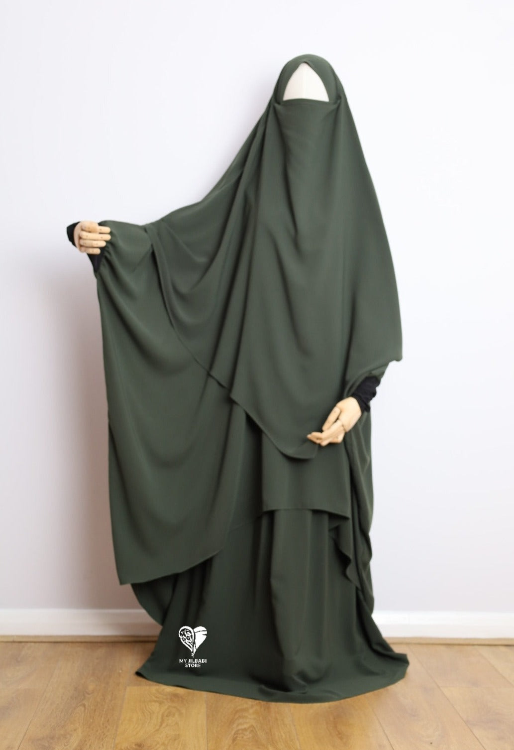 Khaki - 3 Piece Nursing Abaya Set