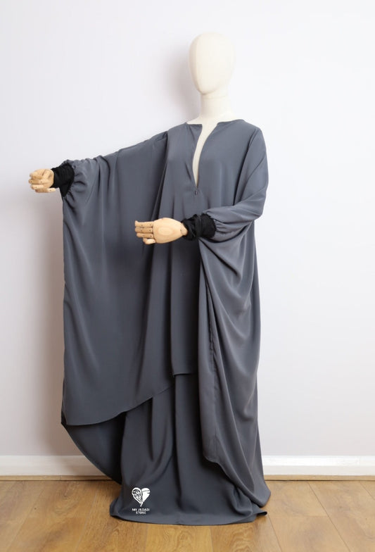 grey nursing abaya