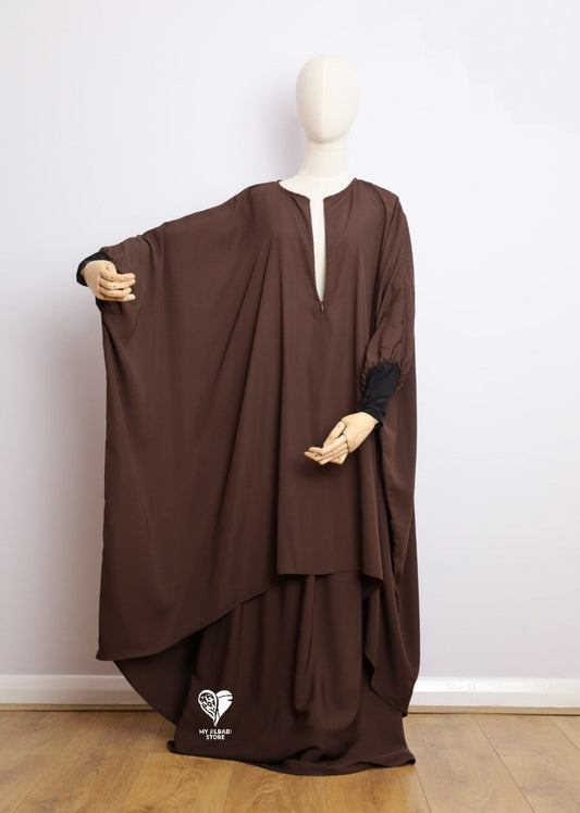 brown nursing abaya