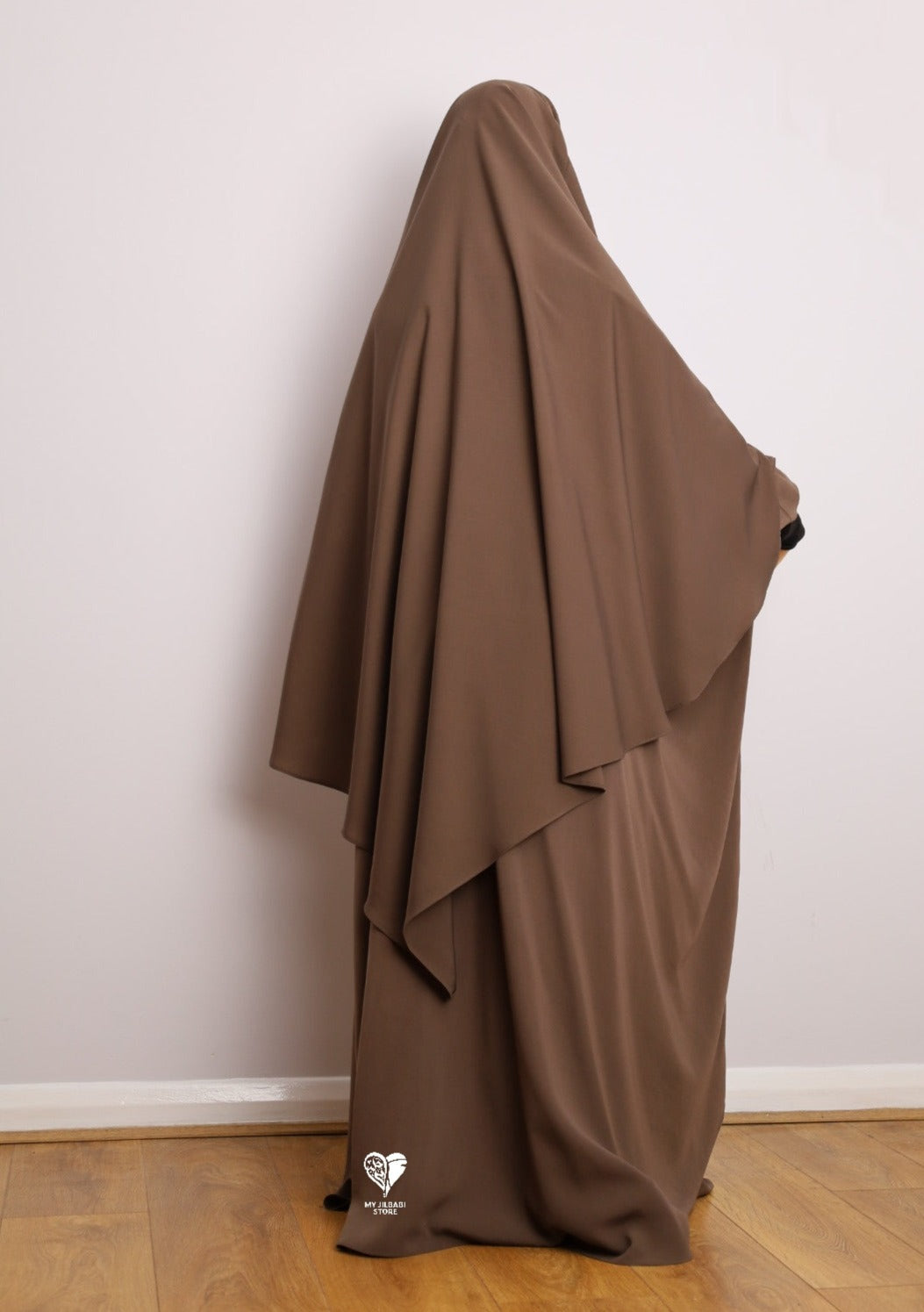 Taupe - 3 Piece Nursing Abaya Set