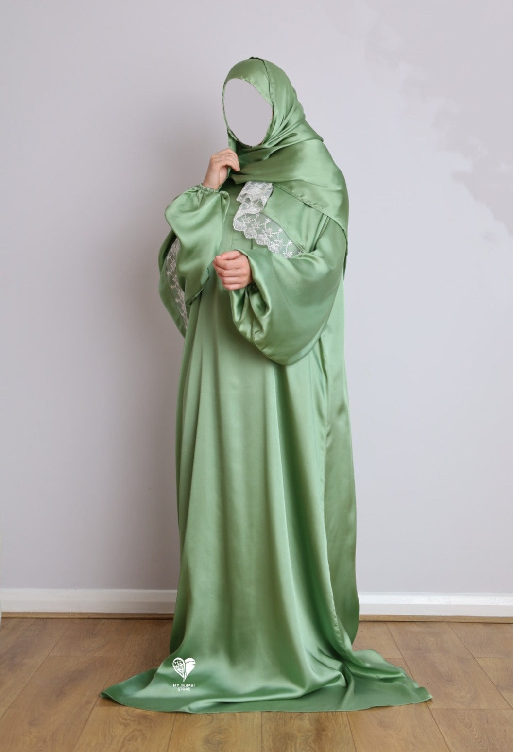 prayer abaya with attached scarf