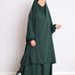 dark green 2 piece jilbab
