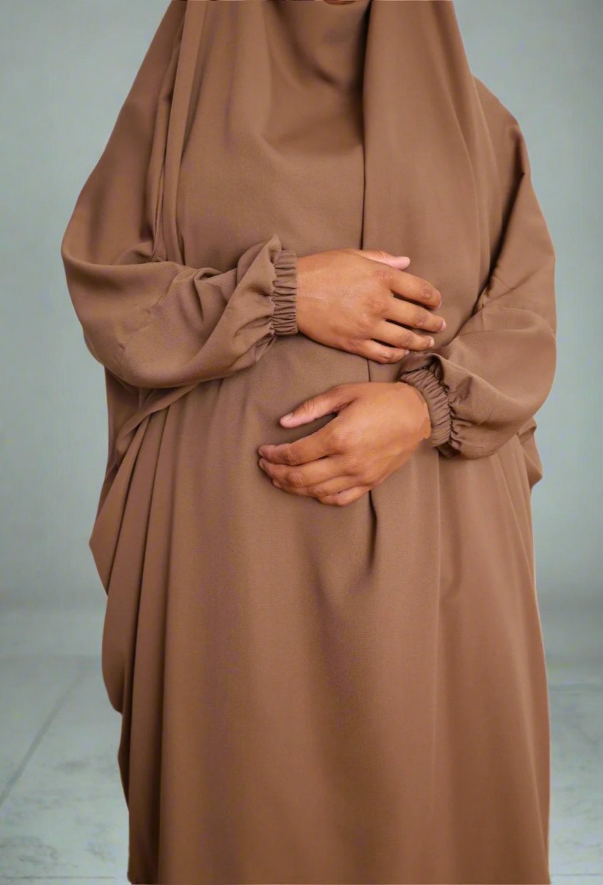 taupe 2 piece jilbab