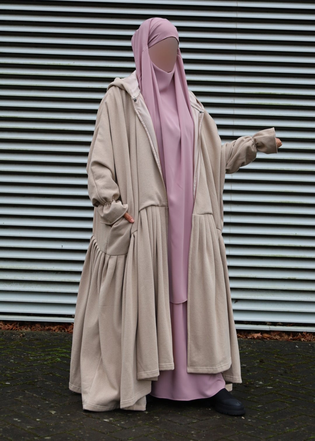 beige jilbab jacket