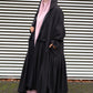 black pleated jilbab jacket