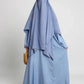 Cotton Abaya Light Blue
