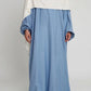 Cotton Abaya Light Blue