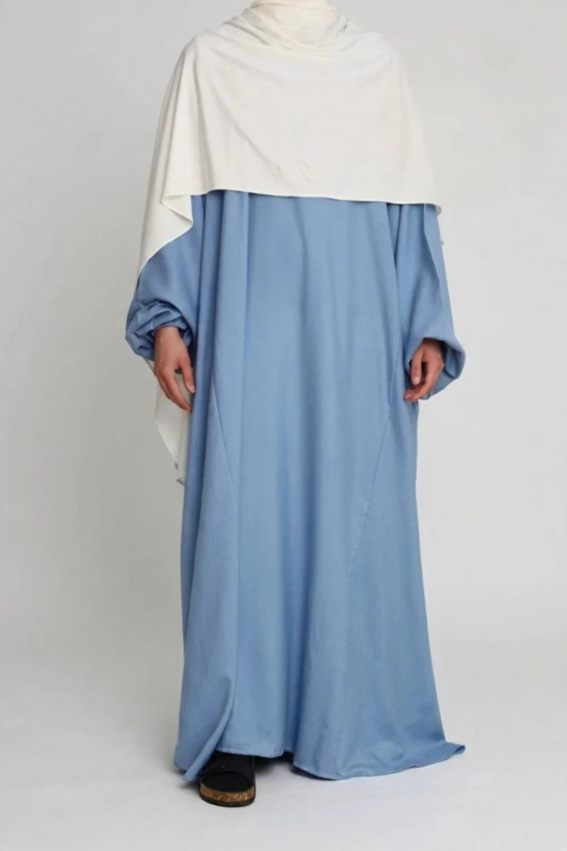 Cotton Abaya Light Blue