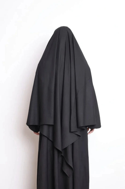 Cotton Diamond Khimar Black