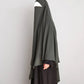 Cotton Diamond Khimar Dark Grey