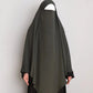 Cotton Diamond Khimar Dark Grey