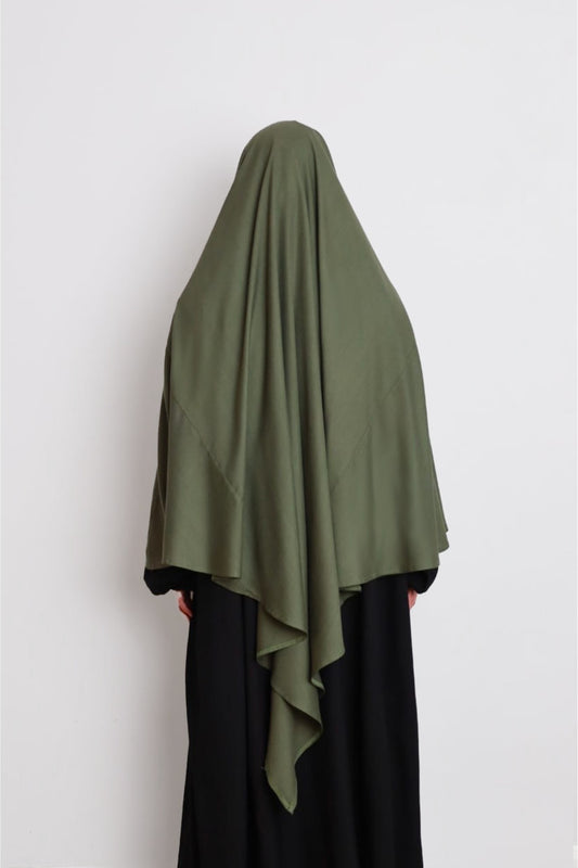 Cotton Diamond Khimar Khaki