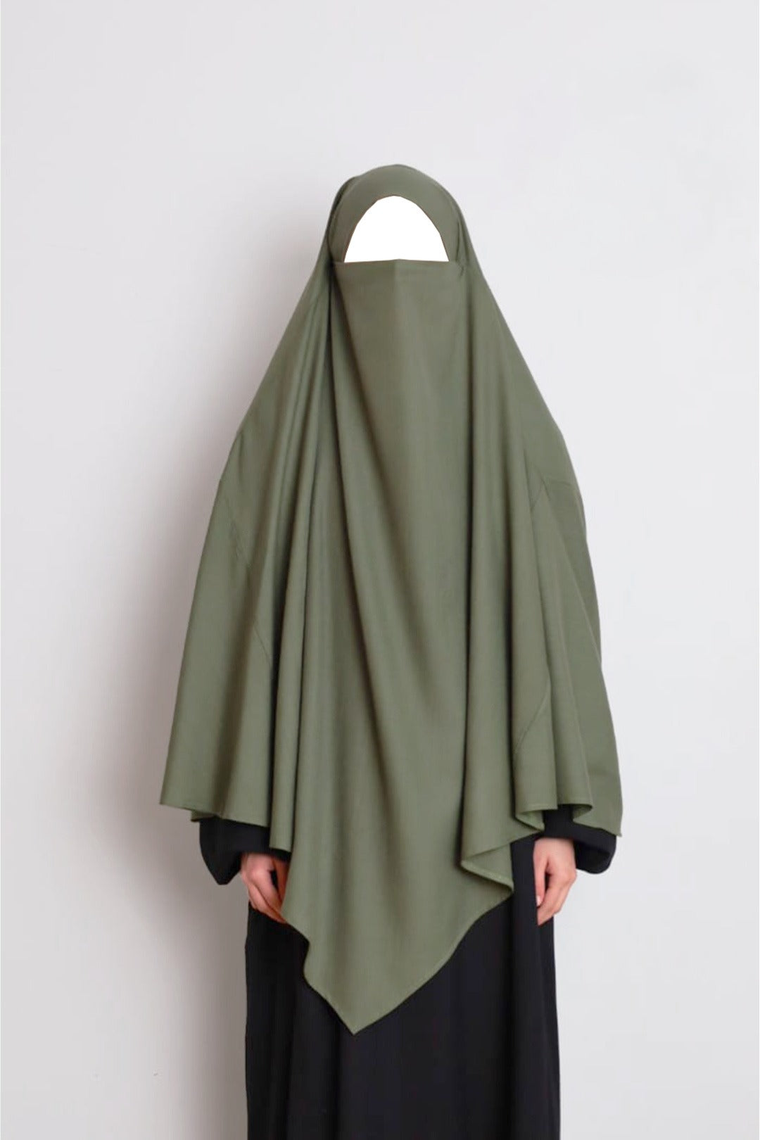 Cotton Diamond Khimar Khaki