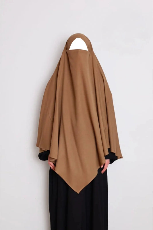 Cotton Diamond Khimar Taupe