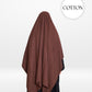 100% Cotton Khimar Dark Brown