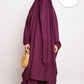Cotton 2 Piece Jilbab Grape