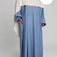 Cotton Abaya Light Blue