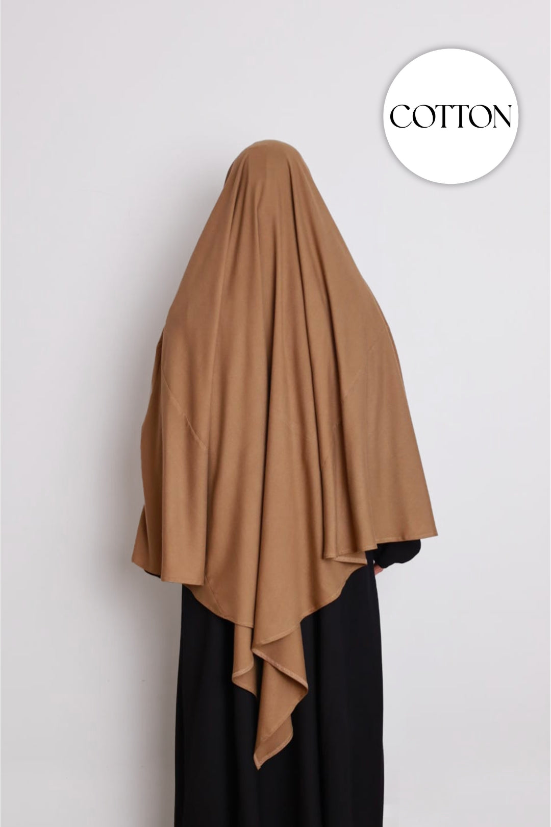 100% Cotton Diamond Khimar Taupe