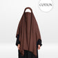 100% Cotton Khimar Dark Brown