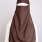 Cotton Niqab Dark Brown