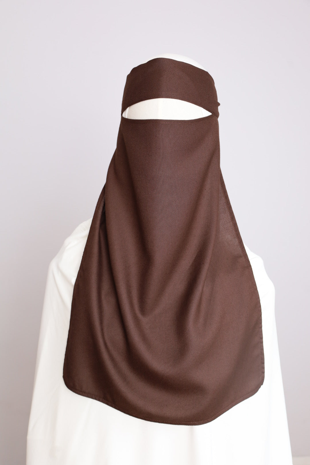 Cotton Niqab Dark Brown