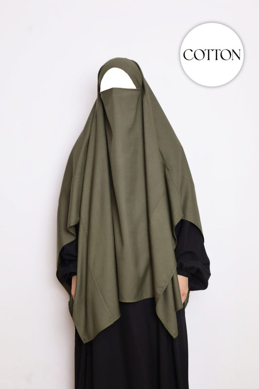 Cotton Khimar Khaki