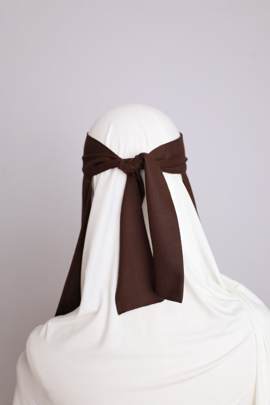 Cotton Niqab Dark Brown