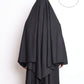 100% Cotton Diamond Khimar Black