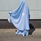 Baby blue lightweight fabric jilbab