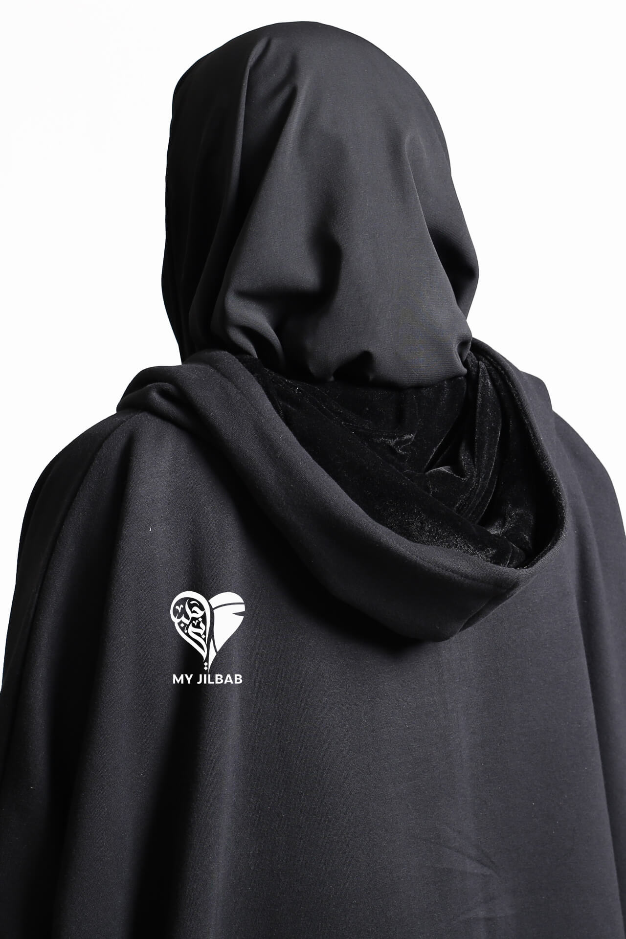 Velvet lined hooded jilbab