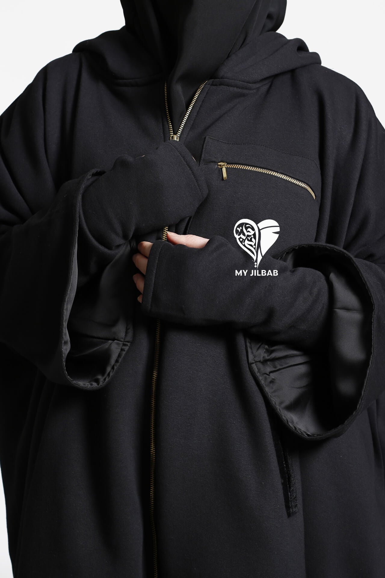 Sleeves with mittons and thumb holes