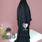 Black prayer jilbab full length covers feet 
