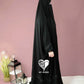 Black prayer jilbab loose fitting design