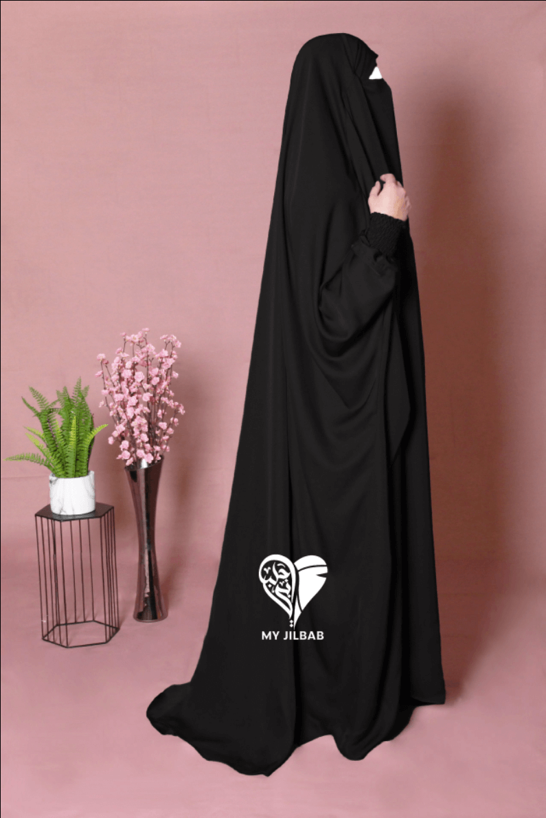 Black one piece jilbab 