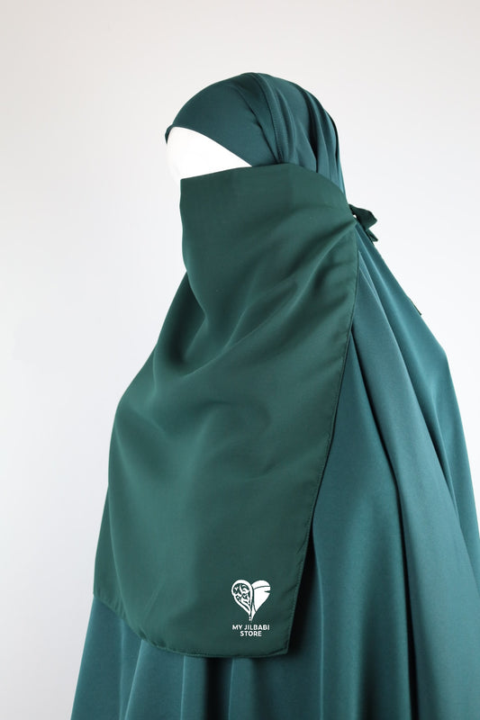 Emerald Green Non Iron Half Niqab
