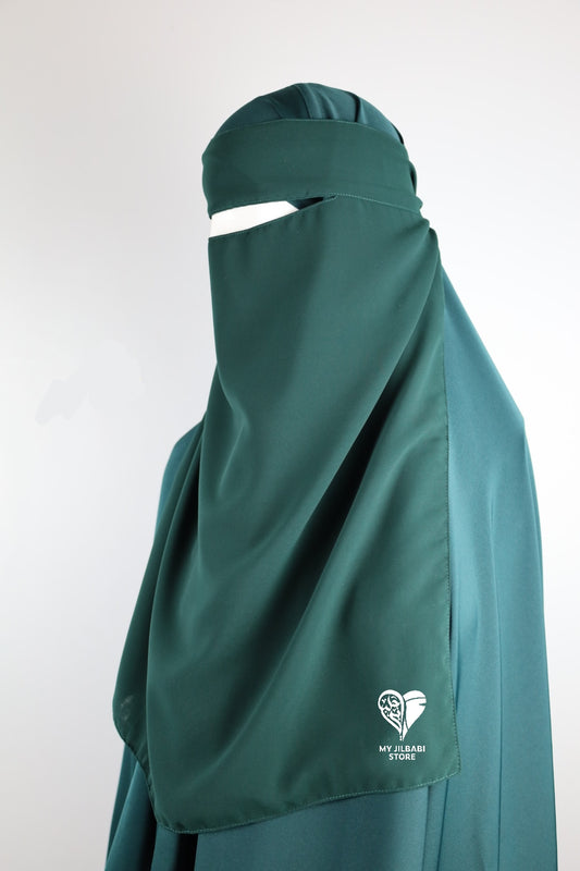 Emerald Green Non Iron 1 Layer Niqab