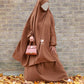 Chestnut Brown- 2 Piece Matte Jilbab