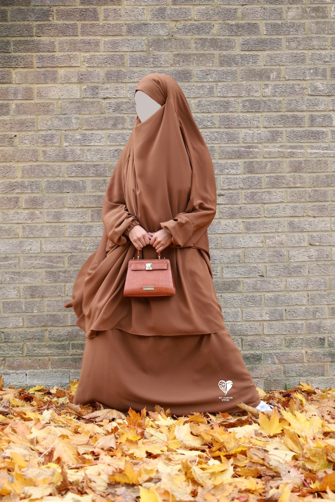 Chestnut Brown- 2 Piece Matte Jilbab